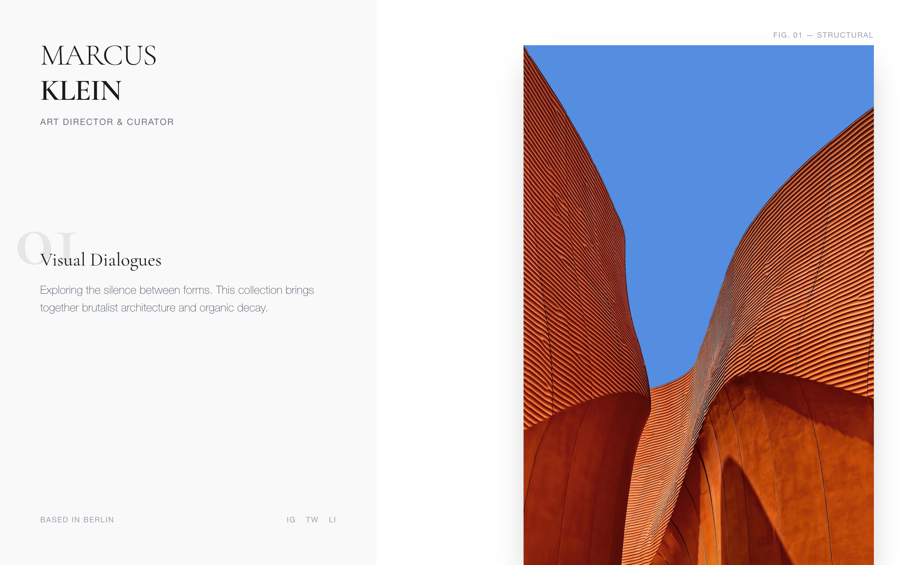 Screenshot of Artist Curator Editorial