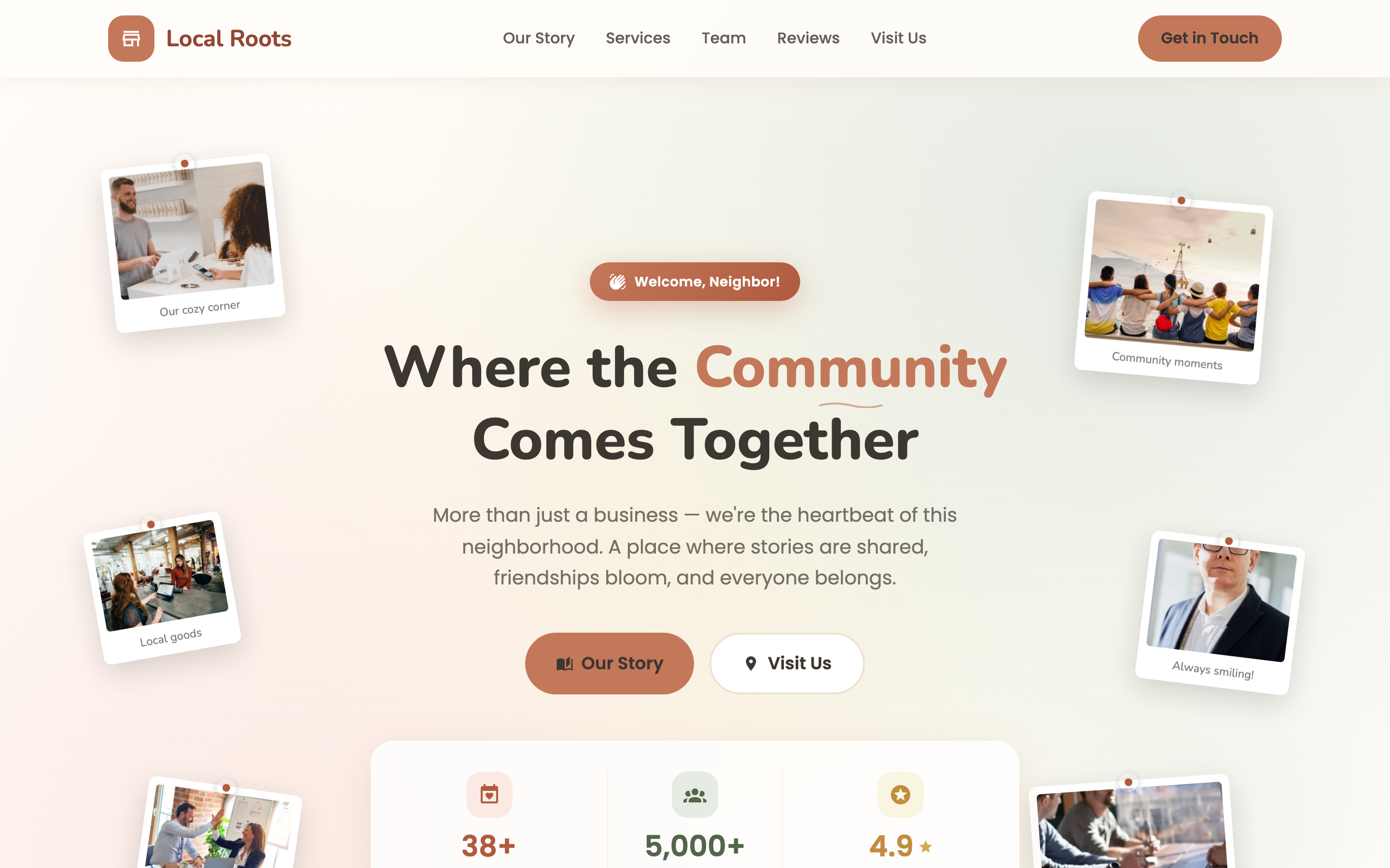 Screenshot of Local Roots Community