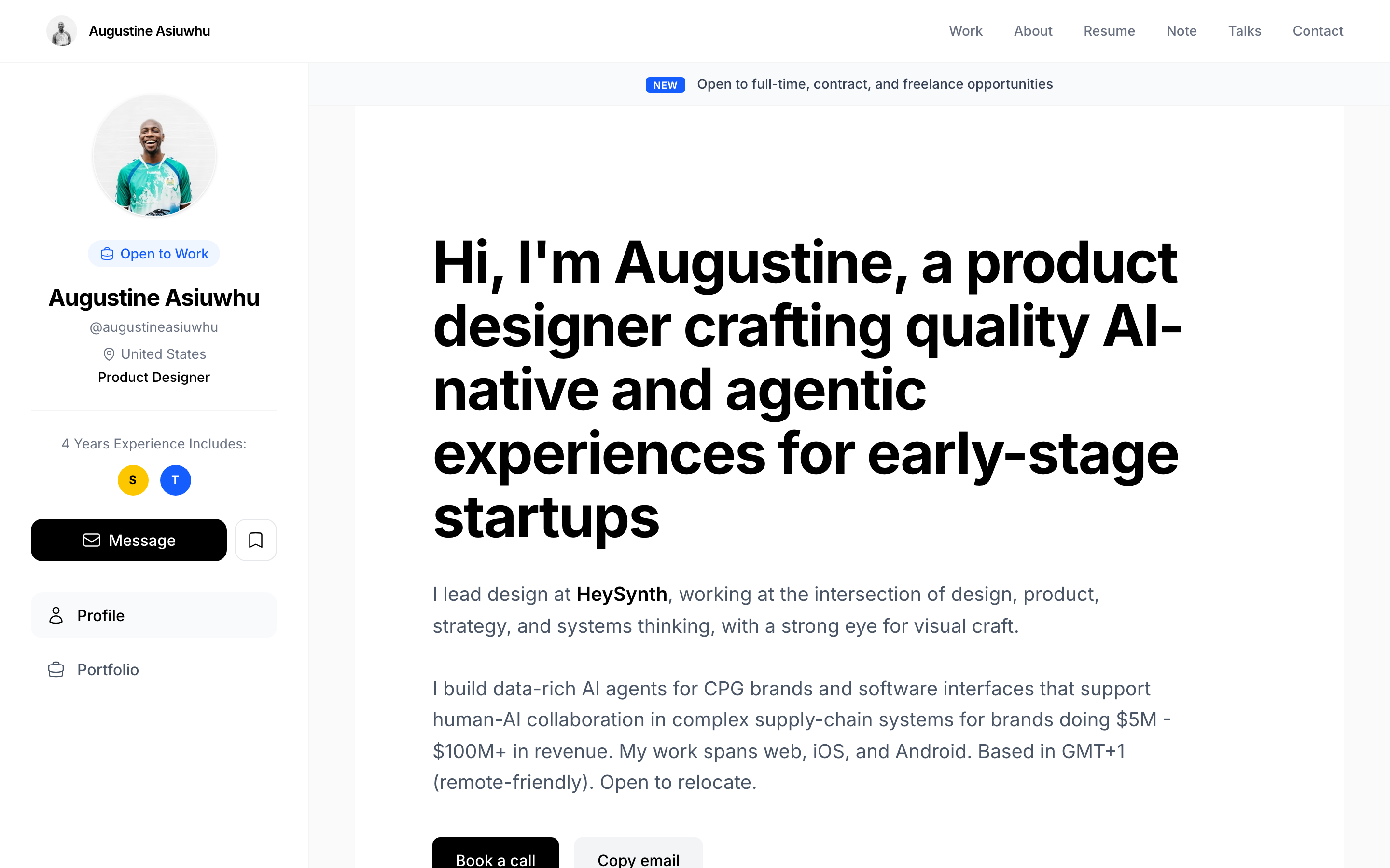 Creative Designer Portfolio Website Template