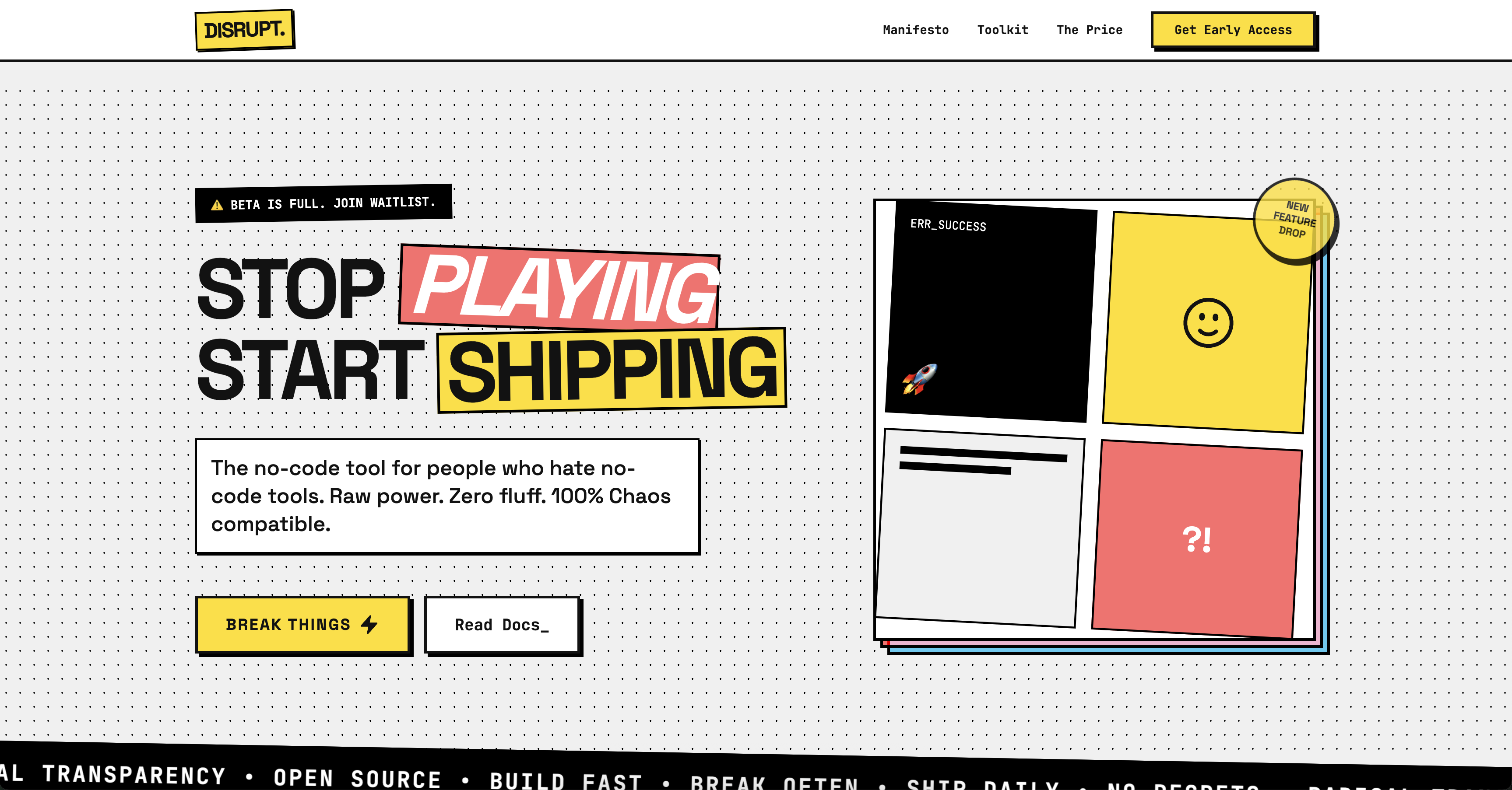 Screenshot of Disruptive Neo