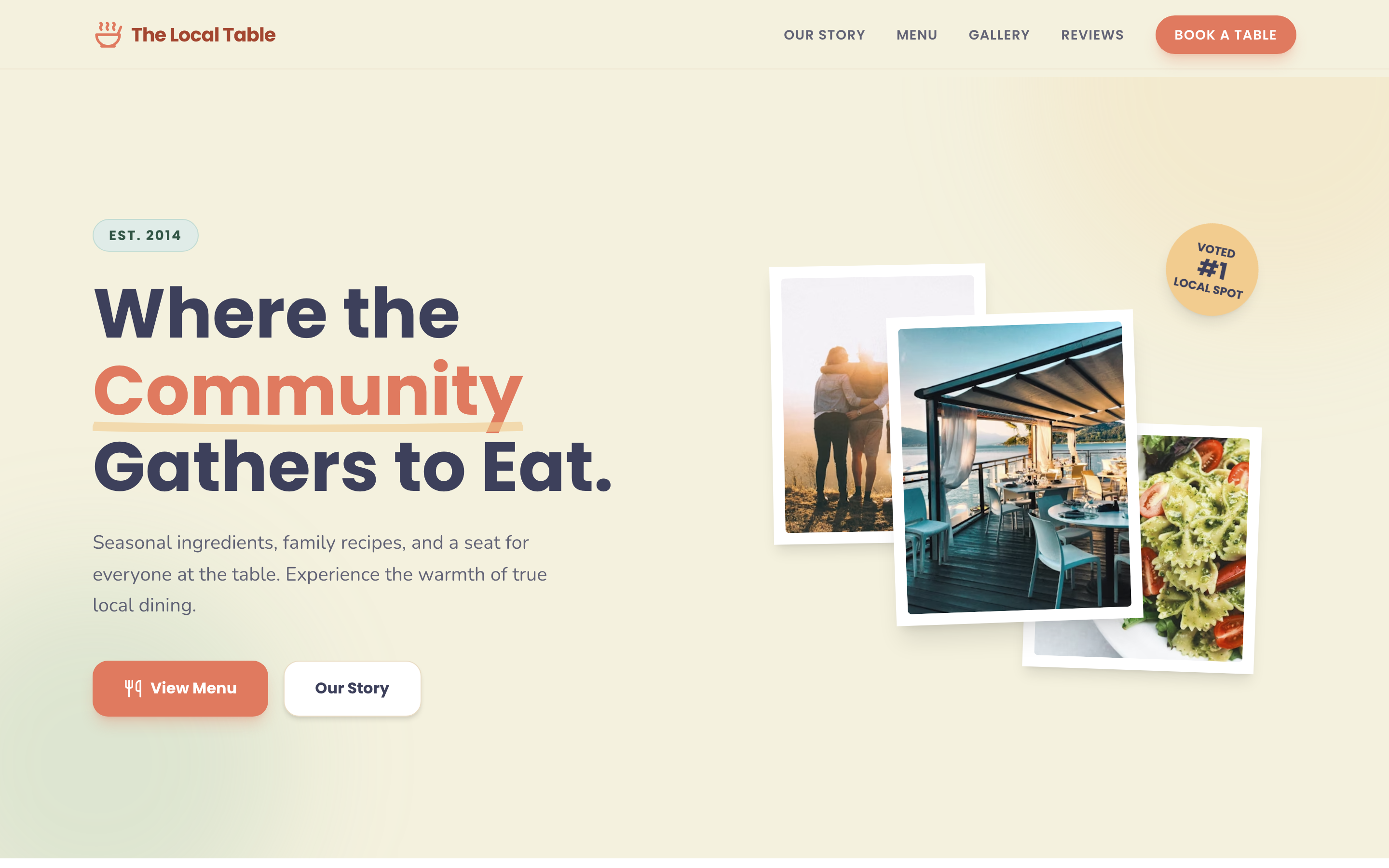 Screenshot of Local Flavor Community Bistro