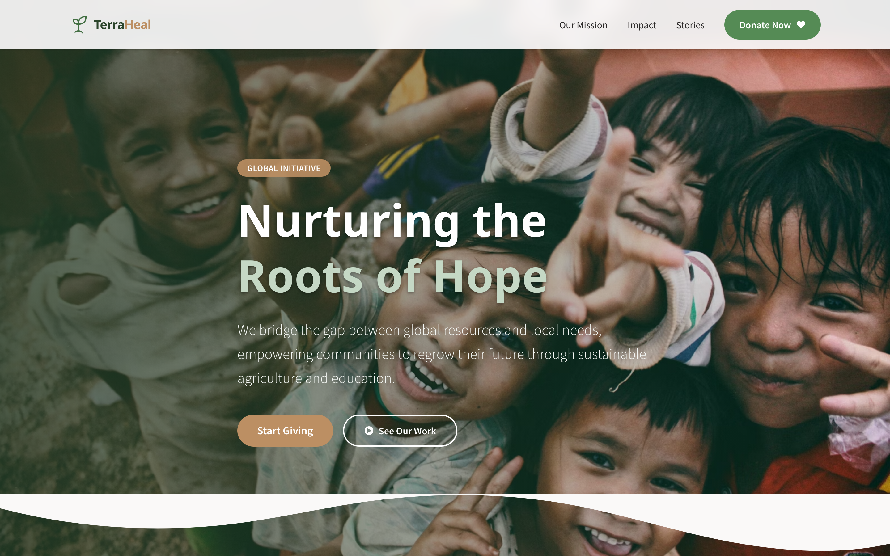 Screenshot of Global Humanitarian Organic