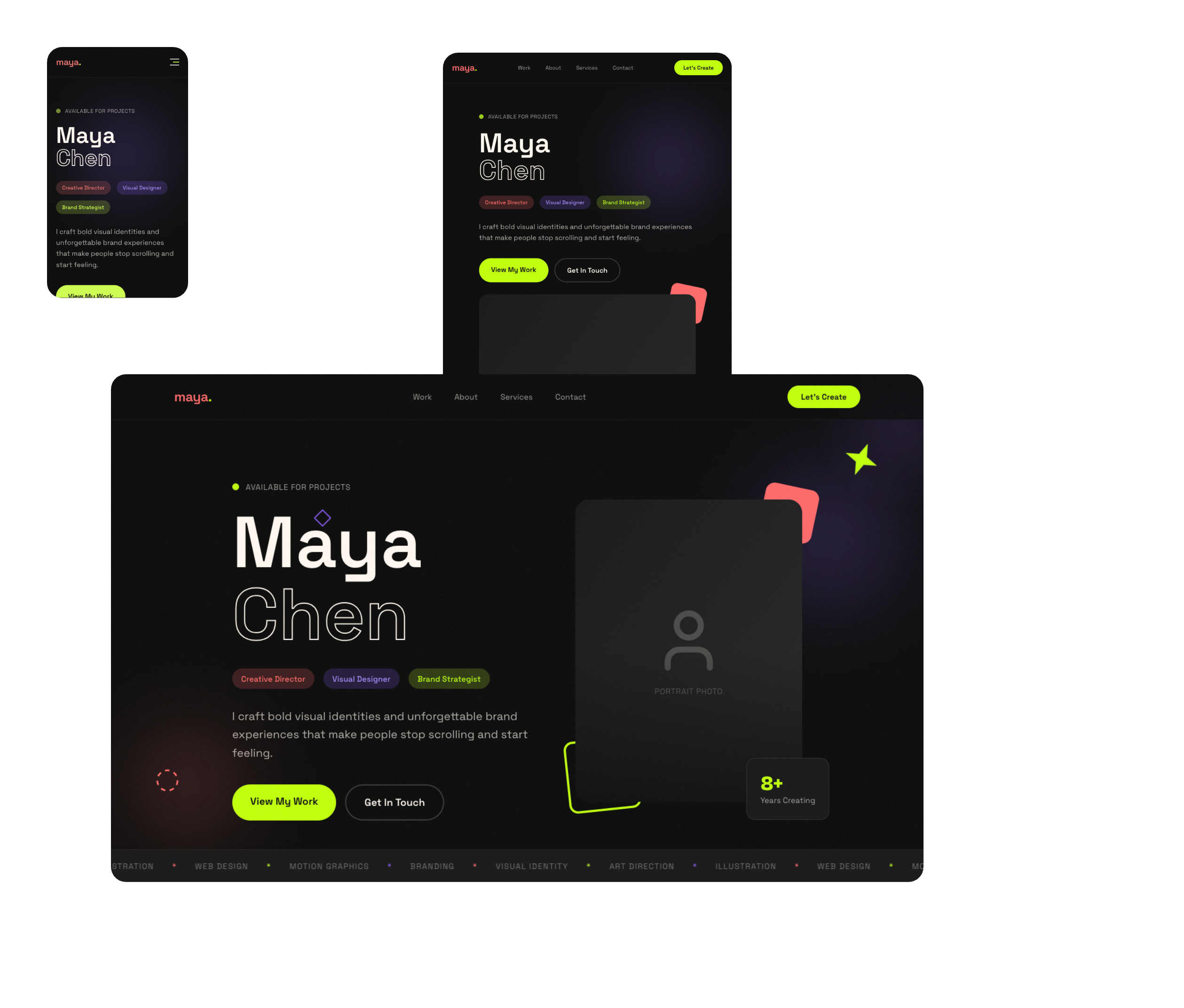 Screenshot of Creative Chaos Portfolio