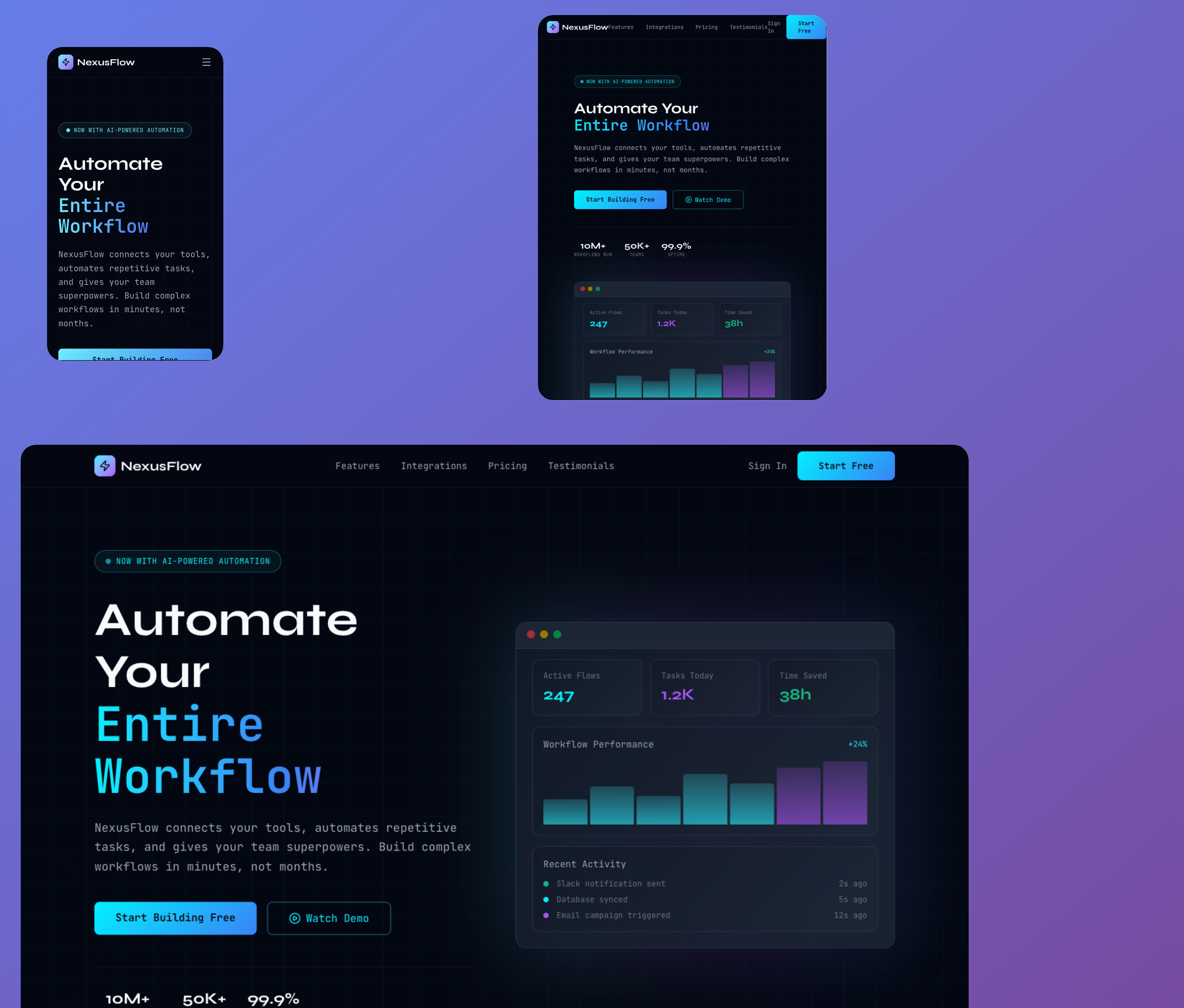 Screenshot of SaaS Dashboard