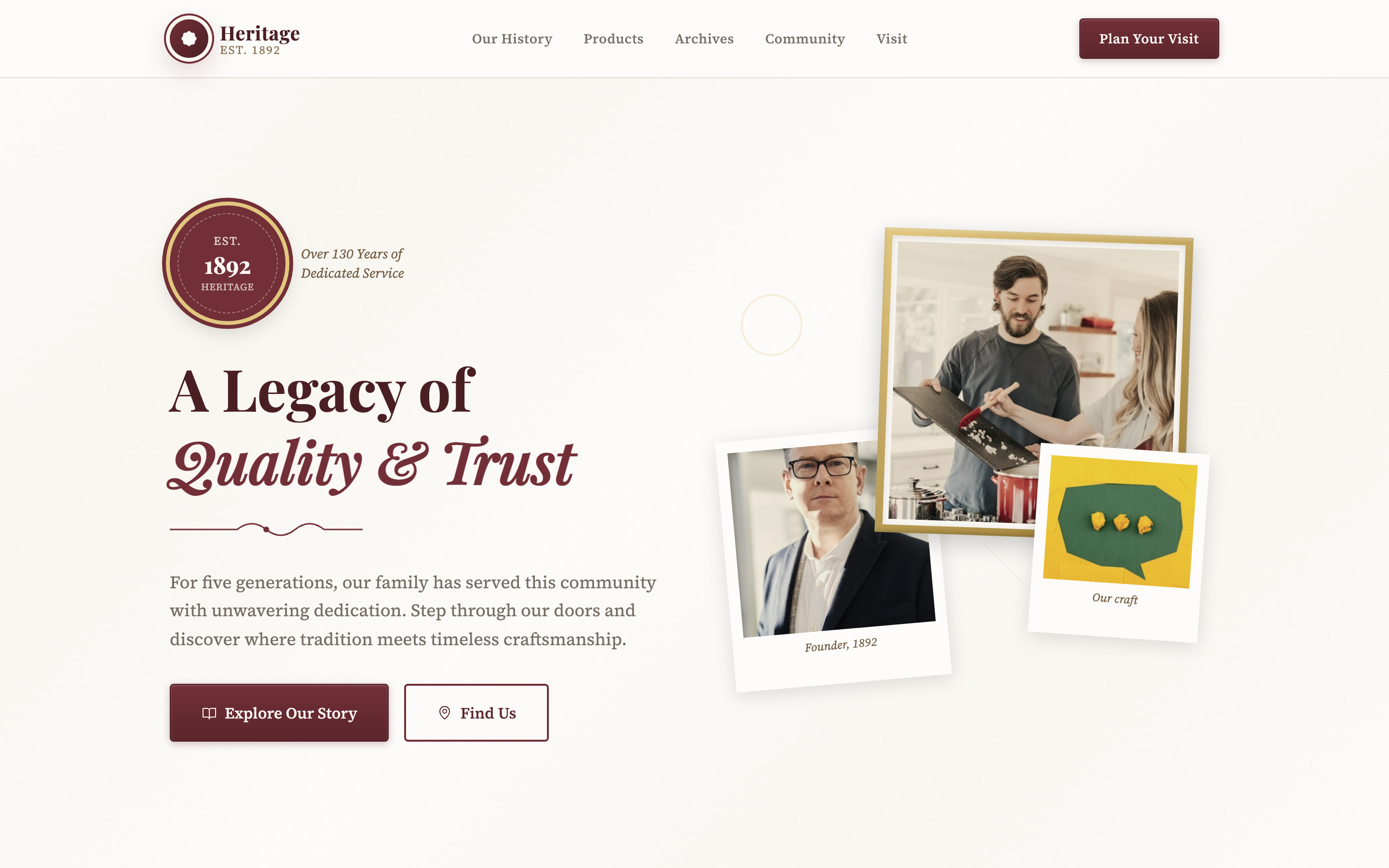 Screenshot of Heritage Local Chronicle