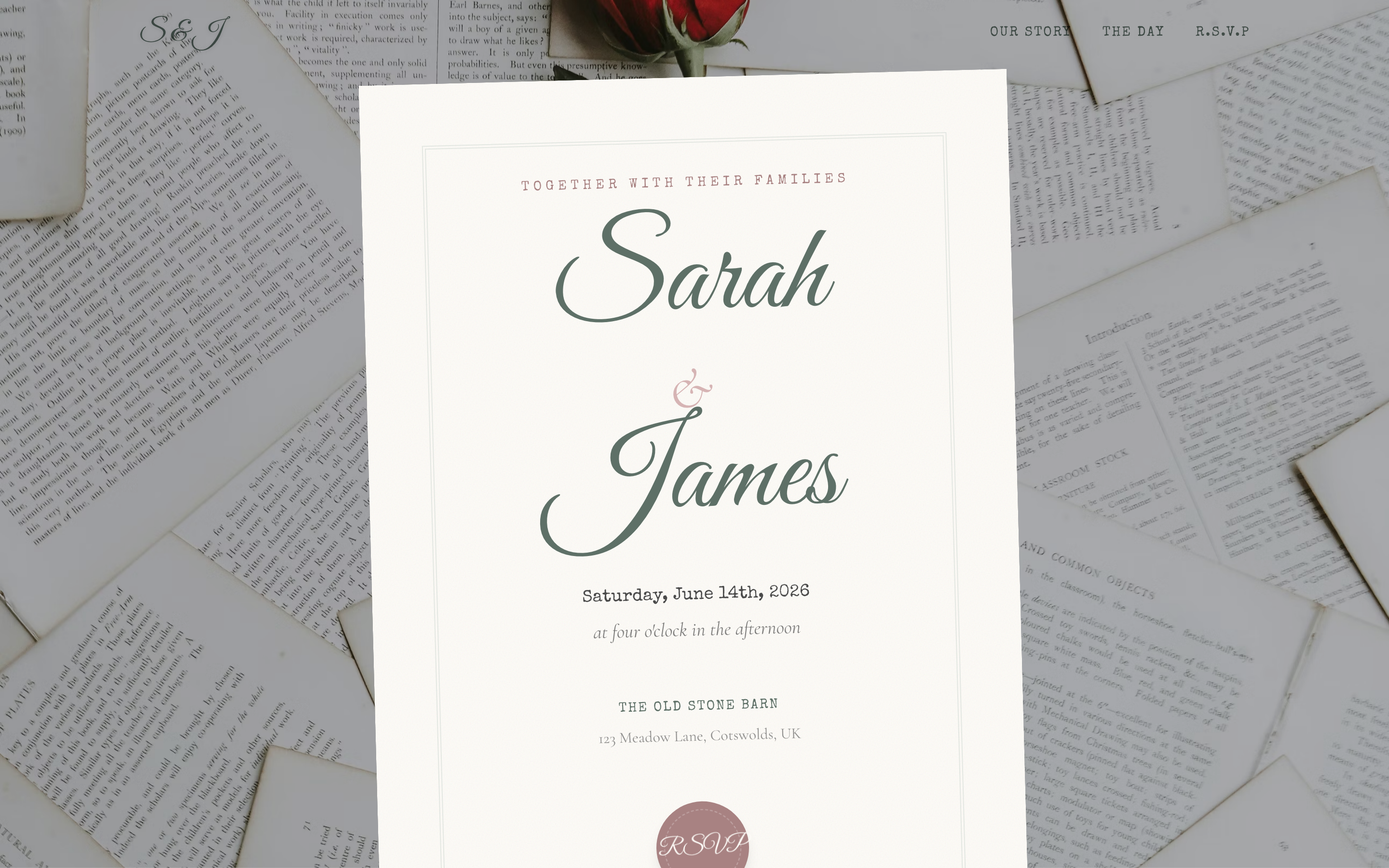 Screenshot of Vintage Love Letter